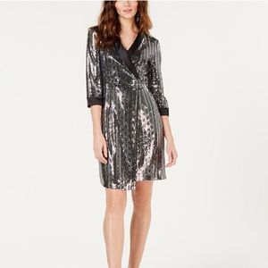 INC Silver Sequins dress